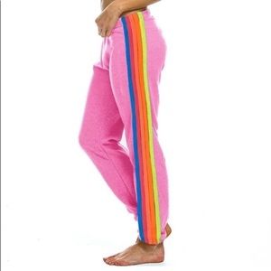 Aviator Nation pink neon sweatpants